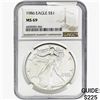Image 1 : 1986 Silver Eagle NGC MS69