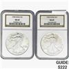 Image 1 : [2] 1996 & 1998 Silver Eagle NGC MS69