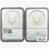 Image 2 : [2] 1996 & 1998 Silver Eagle NGC MS69