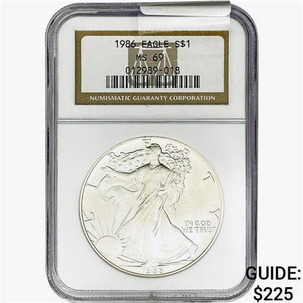 1986 Silver Eagle NGC MS69