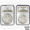 Image 1 : [2] 1999 & 2005 Silver Eagle NGC MS69