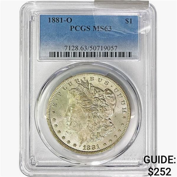 1881-O Morgan Silver Dollar PCGS MS63