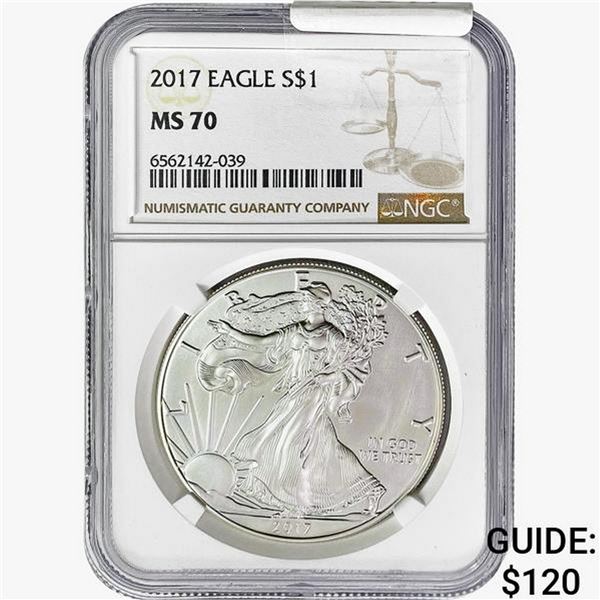 2017 Silver Eagle NGC MS70