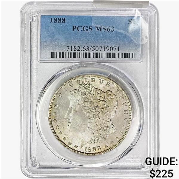 1888 Morgan Silver Dollar PCGS MS63