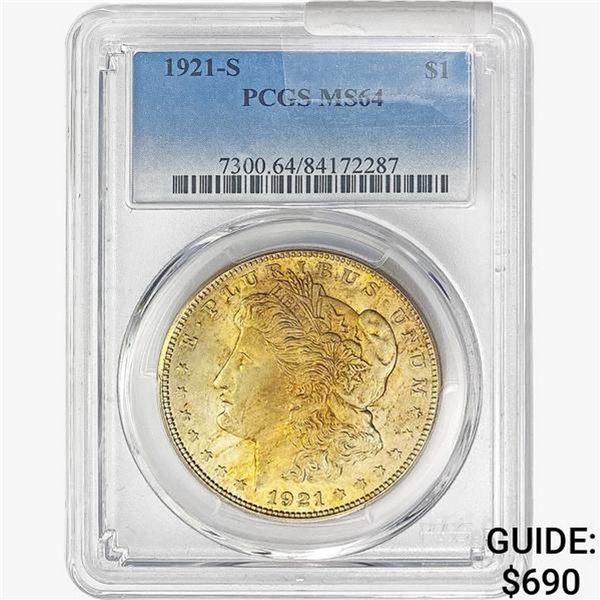 1921-S Morgan Silver Dollar PCGS MS64
