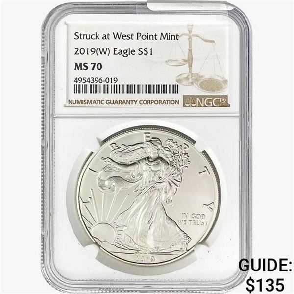 2019-W Silver Eagle NGC MS70