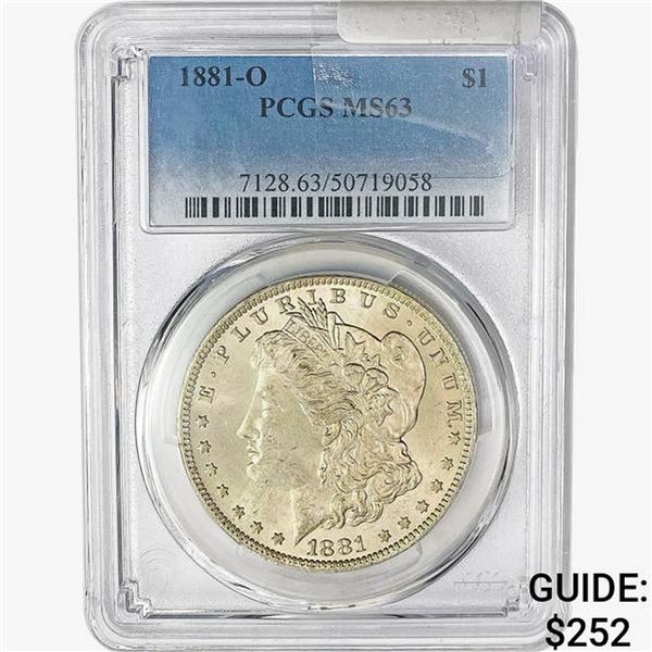 1881-O Morgan Silver Dollar PCGS MS63