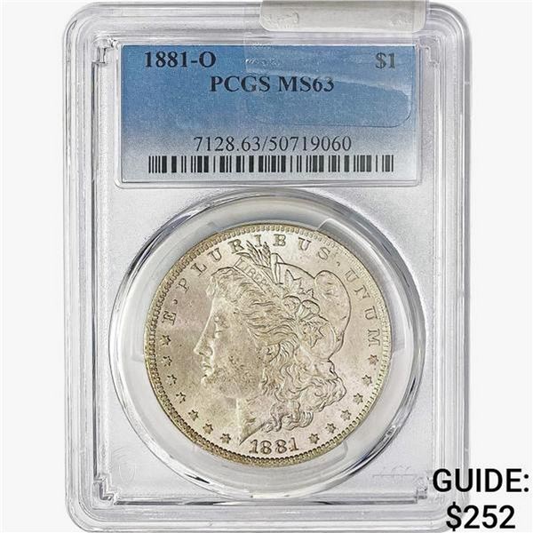 1881-O Morgan Silver Dollar PCGS MS63