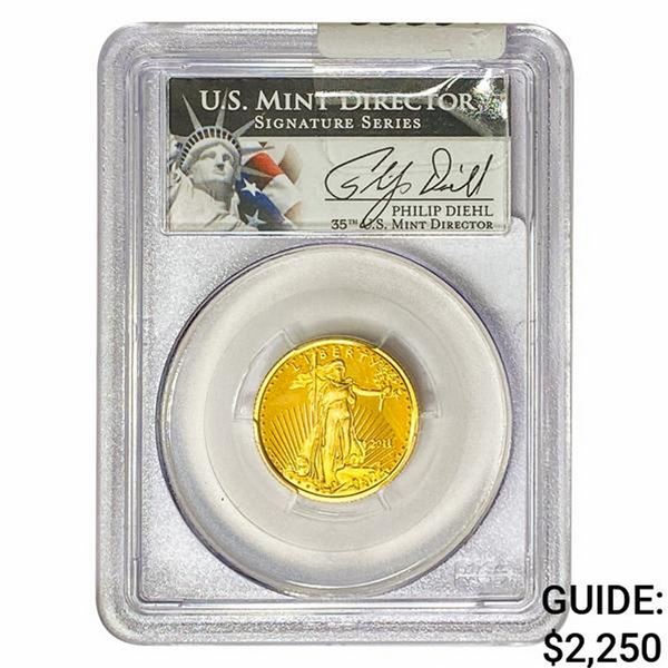 2011-W 1/4oz $10 AGE PCGS PR70 DCAM