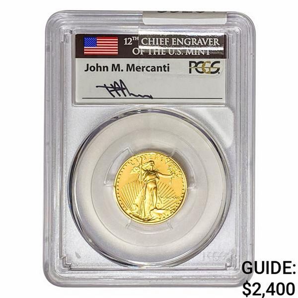 1990-P 1/4oz $10 AGE PCGS PR70 DCAM