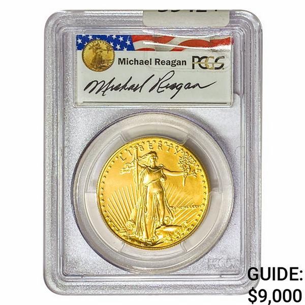 1986 1oz $50 AGE PCGS MS69