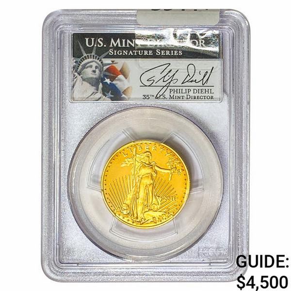 2011-W 1/2oz $25 AGE PCGS PR70 DCAM