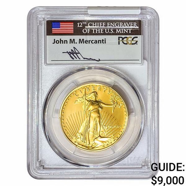 1990-W 1oz $50 AGE PCGS PR70 DCAM