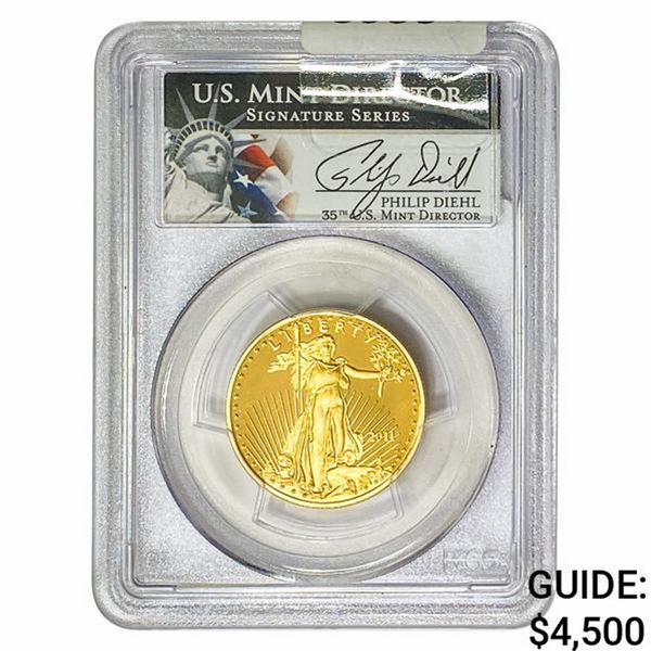 2011-W 1/2oz $25 AGE PCGS PR70 DCAM