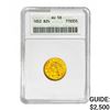 1852 $2.50 Gold Quarter Eagle ANACS AU58