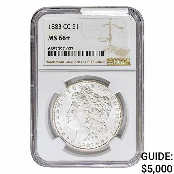 1883-CC Morgan Silver Dollar NGC MS66+