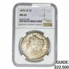 Image 1 : 1893-CC Morgan Silver Dollar NGC MS63