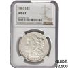 Image 1 : 1881-S Morgan Silver Dollar NGC MS67