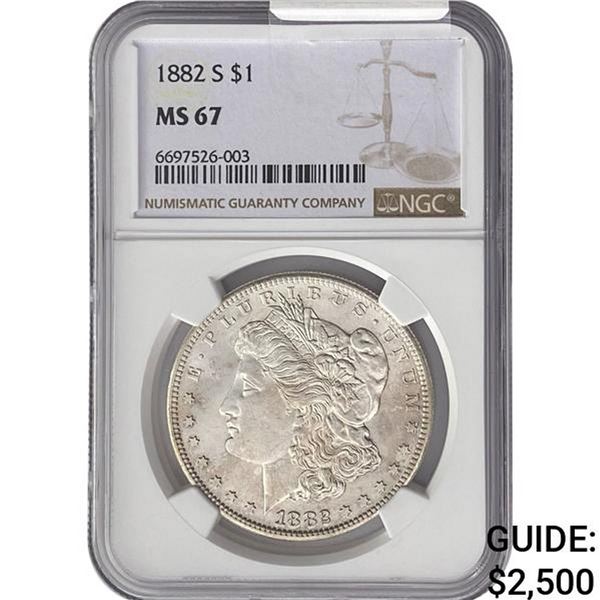 1882-S Morgan Silver Dollar NGC MS67