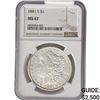 Image 1 : 1881-S Morgan Silver Dollar NGC MS67