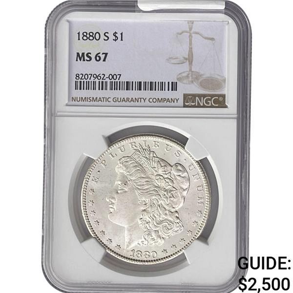 1880-S Morgan Silver Dollar NGC MS67