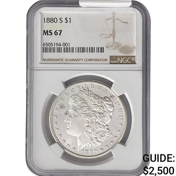 1880-S Morgan Silver Dollar NGC MS67