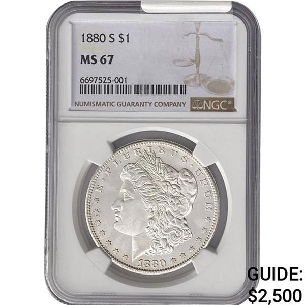 1880-S Morgan Silver Dollar NGC MS67
