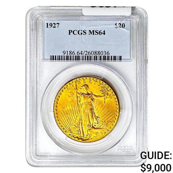 1927 $20 Gold Double Eagle PCGS MS64