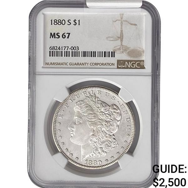 1880-S Morgan Silver Dollar NGC MS67