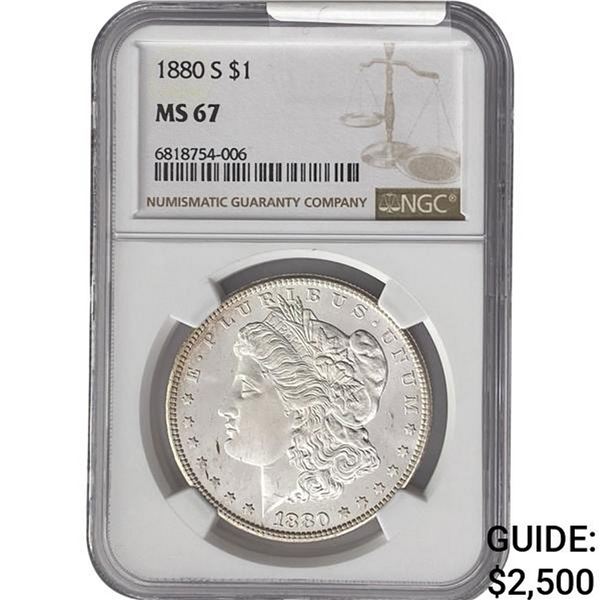 1880-S Morgan Silver Dollar NGC MS67