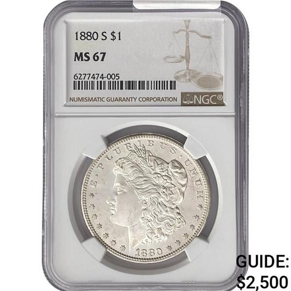 1880-S Morgan Silver Dollar NGC MS67