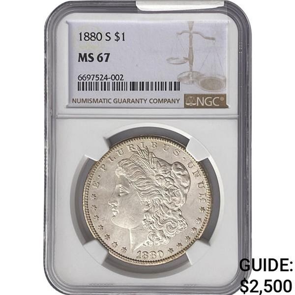 1880-S Morgan Silver Dollar NGC MS67
