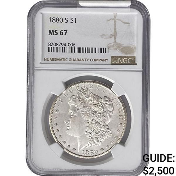 1880-S Morgan Silver Dollar NGC MS67
