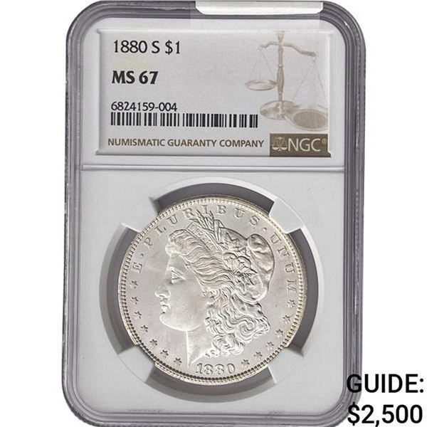1880-S Morgan Silver Dollar NGC MS67