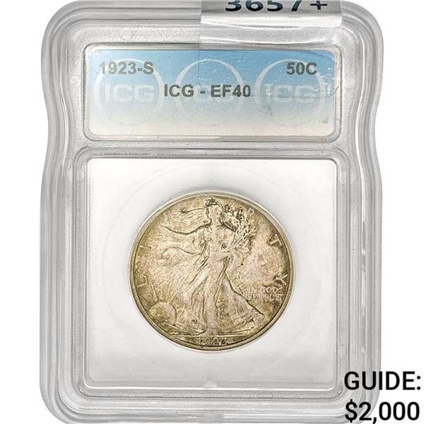 1923-S Walking Liberty Half Dollar ICG EF40