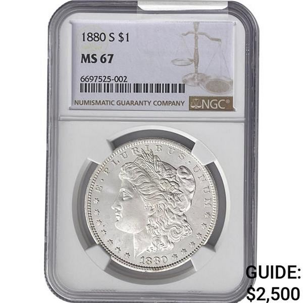1880-S Morgan Silver Dollar NGC MS67