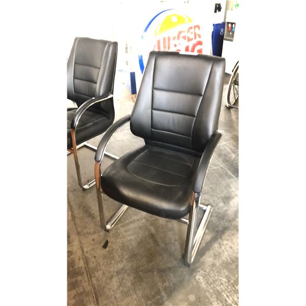BLACK CHROME FRAMED CLIENT CHAIR