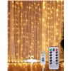 Image 1 : NEW SUNNEST LED COPPER WIRE CURTAIN LIGHT WARM WHT