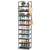 Image 1 : NEW 10 TIER SHOE RACK BLACK COLOR - 17"X 12" X 68"