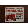 Image 1 : McCormick Deering Farmall 12.5in x 16in Tin Sign