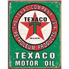 Texaco Oil Weathered 12.5in x 16in Tin Sign