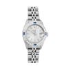 Image 2 : Rolex Ladies Stainless Steel Sapphire and Diamond Datejust Wristwatch