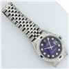 Image 4 : Rolex Mens Stainless Steel Blue Vignette Sapphire and Diamond Datejust Wristwatch