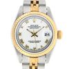 Image 2 : Rolex Ladies Two Tone White Roman Oyster Perpetual Datejust Wristwatch