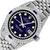 Image 2 : Rolex Mens Stainless Steel Blue Vignette Sapphire and Diamond Datejust Wristwatch