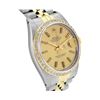 Image 3 : Rolex Mens Two Tone Champagne Index Diamond Datejust Wristwatch With Rolex Box