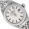 Image 2 : Rolex Ladies Stainless Steel Silver Index Date Wristwatch