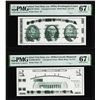 Set of Giori Test Note Washington & Lincoln Memorial PMG Superb Gem Unc 67EPQ