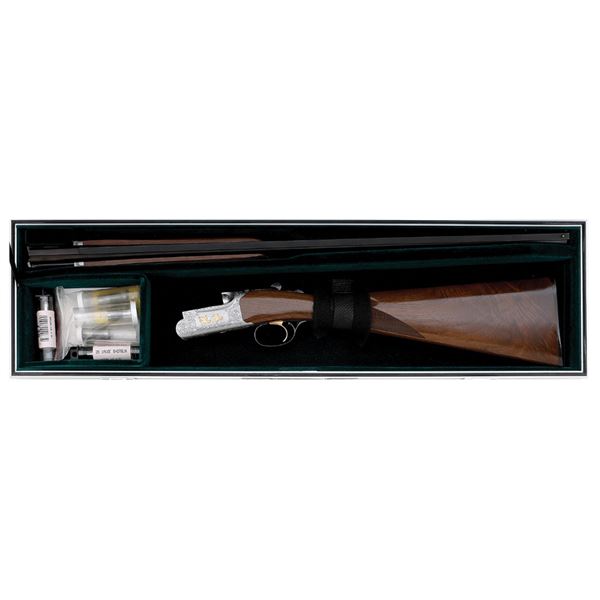 Lovely One-of-a-Kind John Adams Engraved Ruger Red Label Smallbore Over Under Shotgun