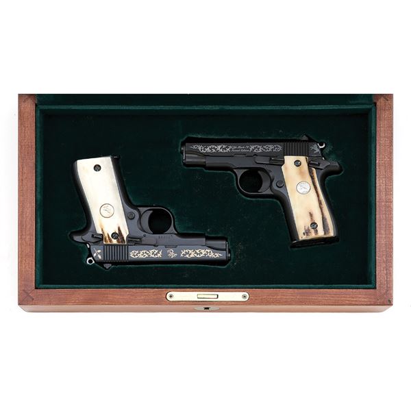 Cased Pair of Colt Government Model 380 ''Second Edition'' and ''Lady Colt'' Semi-Auto Pistols